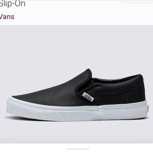 Vans slip on leather